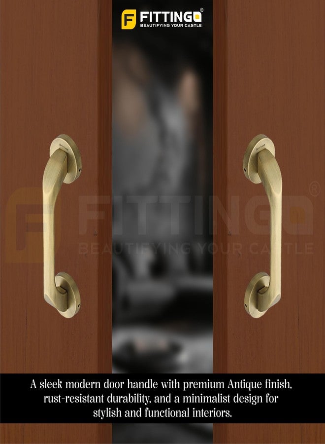 Fittingo Premium Main Door Handle 9 Inch | Zinc Alloy Antique Pull Push Handle | Contemporary Stylish Door Handle for Home, Office & Hotels | Hole to Hole 160mm | Pack of 1 | 3 Years Warranty - Image 5